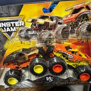 Die-Cast Trucks Set - Black and Orange